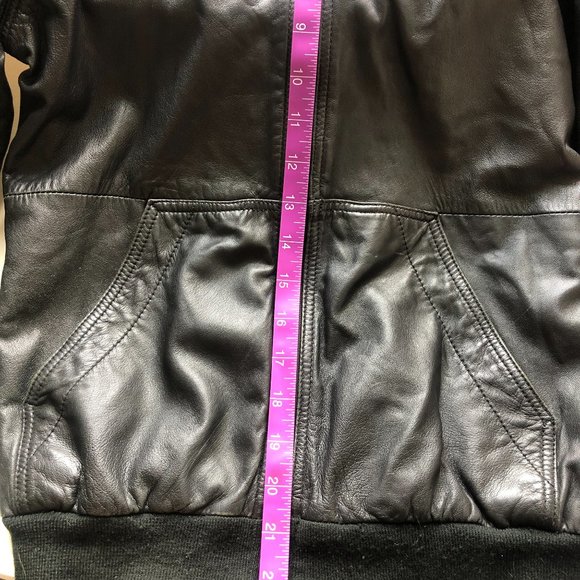 Jack London Leather Jacket with Hood - Picture 8 of 9